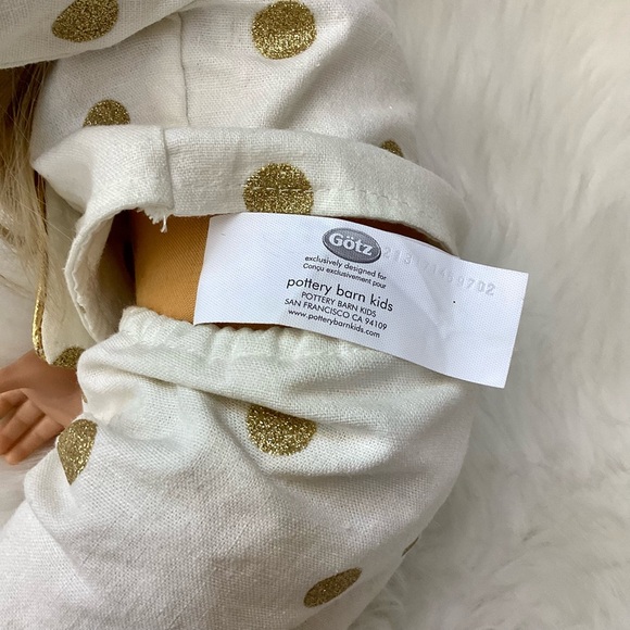 Pottery Barn Kids Unicorn Götz Doll w/Pajamas Blonde Hair Blue Eyes 18” Doll - Picture 10 of 14